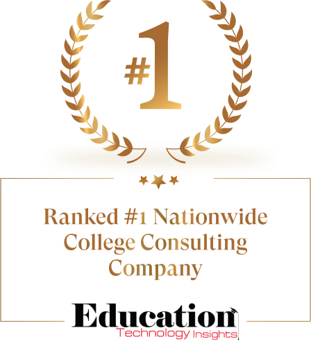 a logo for ranked # 1 nationwide college consulting company